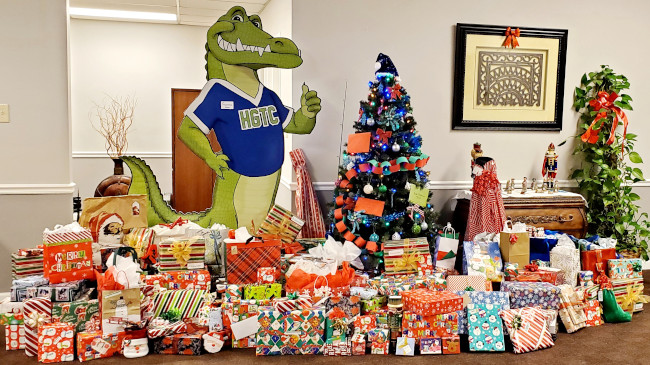 HGTC Employees Donate Presents to Waccamaw Youth Center for Angel Tree project.