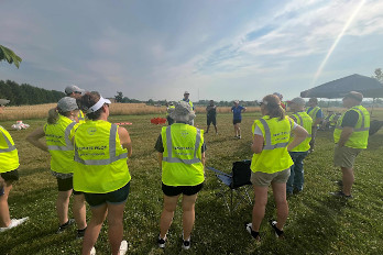 Drone Training Students in Class