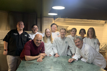 Last Day of the Trip Photo with Chef Lorenzo Polegri