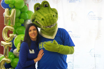 Lauren Skipper, HGTC Career Development Coordinator, and Chomp