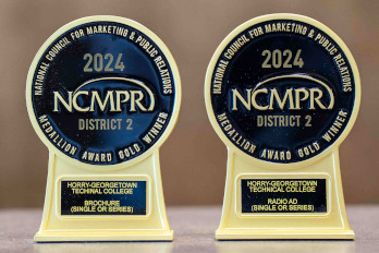 Photo of Gold Medallion Awards Received by the HGTC Marketing Department