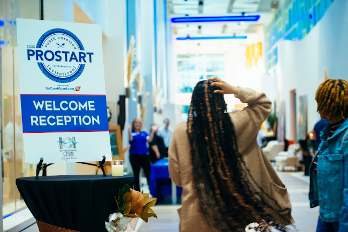 Students and teachers arrive at the HGTC International Culinary Institute of Myrtle Beach for the opening reception hosted by HGTC for the South Carolina ProStart Competition Spring 2023.